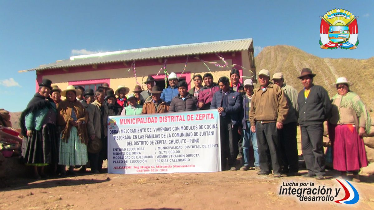 EL GOBIERNO LOCAL ZEPITA ENTREGÓ COCINAS MEJORADAS EN JUSTANI ZEPITA